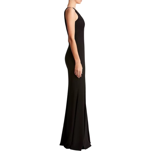 NWT Dress The Population Iris Slit Crepe Gown - Picture 5 of 15